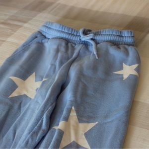 Judith March periwinkle blue star sweatpants